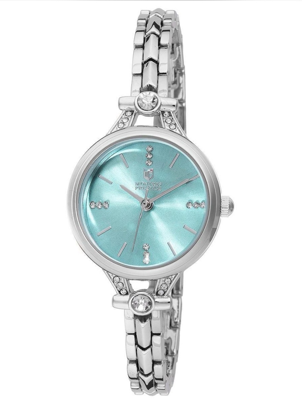 Montres Prestige X Invicta  Silver-Tone Women's Watch with Aqua Dial